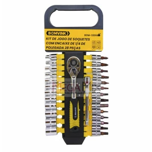 Kit de Chave Soquete com 28 Peças BOM-3209 - Bomvink