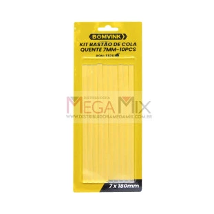 Bastão de Cola Quente Fina 7x180mm 10 peças BOM-5536 - Bomvink
