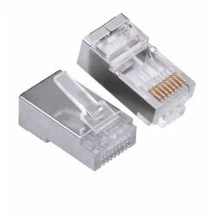 Conector RJ45 Blindado CAT6/6A C/100un. CONT-RJ45C6M100 - Exbom