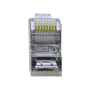Conector RJ45 Blindado CAT5/5E C/100un. CONT-RJ45M100 - Exbom