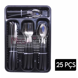 Jogo de Talheres 25 Peças com Suporte KA-5679 - Kapbom