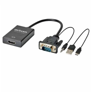Conversor de VGA para HDMI CC-VHA30 - Exbom