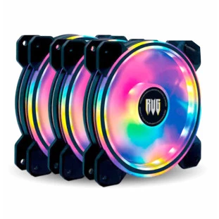 Kit 3 Coolers para Gabinete com Hub Controlador e Controle G-VR333K - Revenger