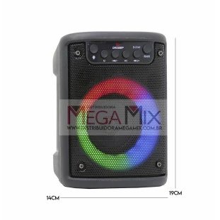 Caixa de Som Bluetooth 10W RMS D-3141 - Grasep