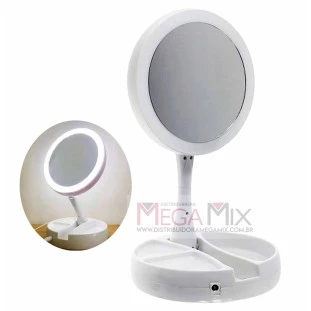 Espelho Dupla Face Articulado com Led BM-F1071 - B-Max