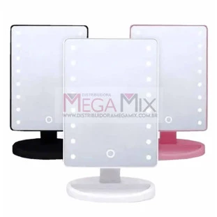 Espelho de Mesa com LED Recarregável OIH-5203 - Oásis