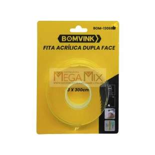 Fita Acrílica Dupla Face 3M BOM-1306 - Bomvink