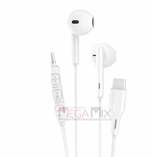 Fone de Ouvido com Microfone Tipo C KD-726 - Kaidi