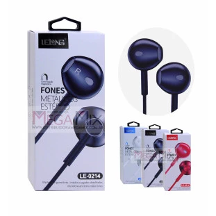 Fone de Ouvido com Microfone LE-0214 - Lelong