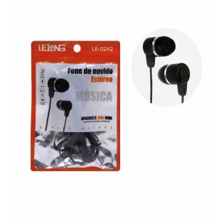 Fone de Ouvido com Microfone LE-0242 - Lelong