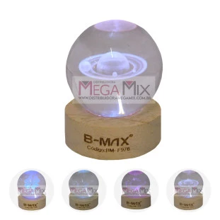 Luminária de Mesa Globo de Vidro RGB BM-F976 - B-max