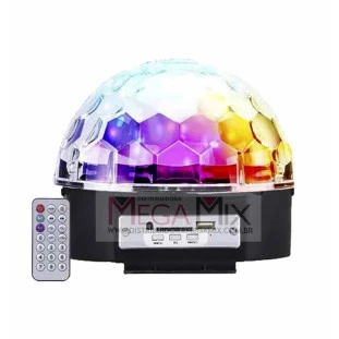 Globo Mágico Led de Cristal Bluetooth 9 cores 30W LK-306 - Luatek