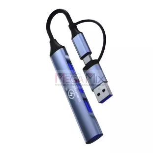 Hub 4 em 2 USB/Tipo C para 4 Portas USB KA-1222 - Kapbom