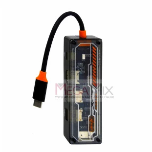 Adaptador Tipo C 5 em 1 para USB/HDMI/Rede/Tipo C KP-HB507 - Knup