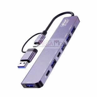 Hub USB e Tipo C 7 Portas KP-HB512 - Knup
