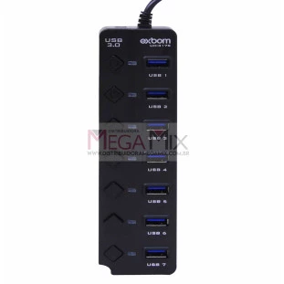 Hub USB 3.0 7 Portas UH-317S - Exbom