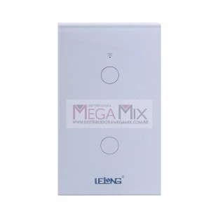 Interruptor Inteligente com 2 Botões LE-5306 - Lelong