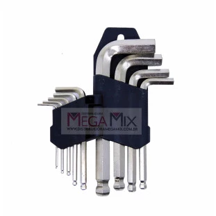 Kit de Chaves Allen Com 9 Peças BOM-3201 - Bomvink