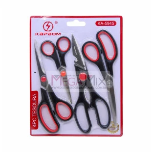 Kit com 4 Tesouras KA-5945 - Kapbom