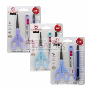 Kit Papelaria 3 Peças KA-6371 - Kapbom