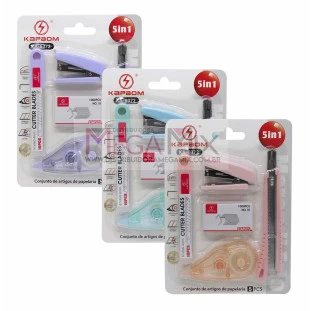 Kit Papelaria 5 Peças KA-6372 - Kapbom