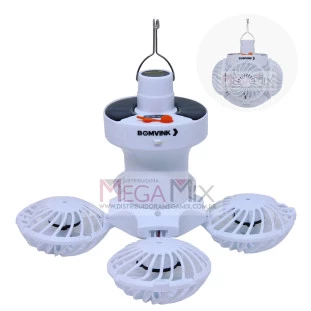 Luminária Solar Recarregável com 4 Ventiladores BOM-4228 - Bomvink