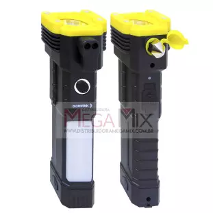 Lanterna Recarregável com Martelo de Emergência e Imã BOM-4309 - Bomvink