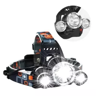 Lanterna Recarregável de Cabeça 3 Leds BOM-4001 - Bomvink