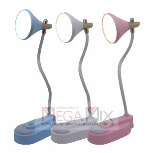 Luminária de Mesa Articulada Recarregável ZB-7011 - Luatek