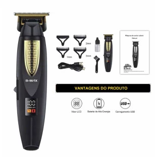 Máquina de Corte Recarregável com Visor Digital 5W BM-C063 - B-Max