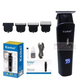 Máquina de Corte Recarregável com Visor Digital 5W KM-1113 - Kemei