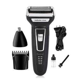 Máquina de Corte 3 em 1  Recarregável KM-6558 - Kemei