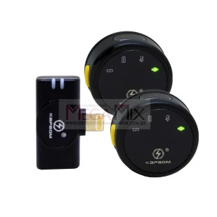 Microfone de Lapela Duplo S/Fio Iphone KA-S2-IP - Kapbom