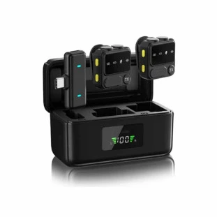 Microfone de Lapela Duplo S/Fio Tipo C ON-MC830 - Onistek