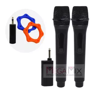Kit de Microfone Duplo sem Fio LE-924 - Lelong