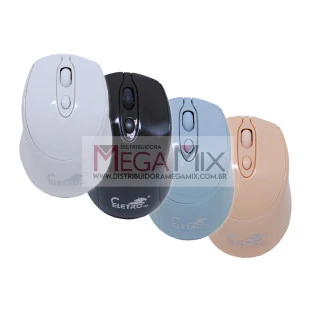 Mouse Sem Fio Recarregável Bluetooth 1600DPI EL-2104 - Eletromex 