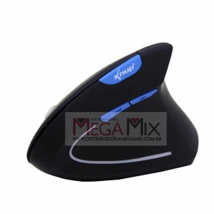 Mouse Vertical sem Fio (Wireless e Bluetooth) 2400DPI KP-MU025 - Knup