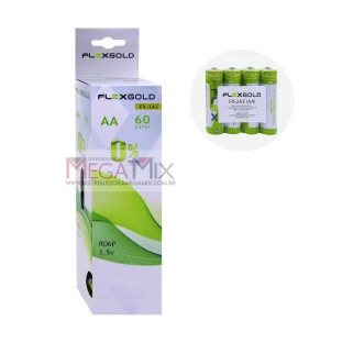Pilha Zinco AA Tubo c/60 unid. FX-2AZ - Flex