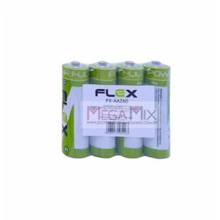 Pilha Zinco AA Tubo c/60 unid. FX-AAZ60 - Flex
