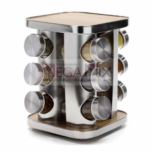 Porta-Temperos Giratório 12 Peças ON-LD008 - Onistek