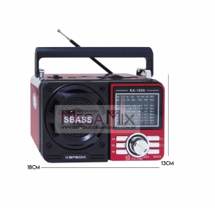 Rádio Portátil Bluetooth/AM/FM/SW1 KA-1088 - Kapbom 
