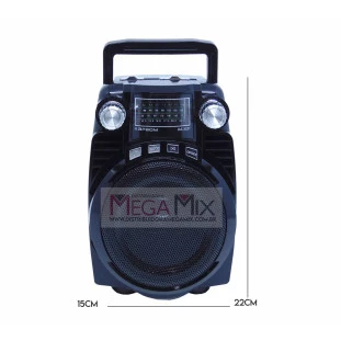 Rádio Portátil Recarregável FM/AM/SW1-2 4/USB/SD KA-3321 - Kapbom