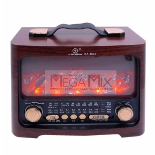  Rádio Recarregável Bluetooth (Lareira) FM/AM/SW/USB/AUX/TF KA-8925 - Kapbom