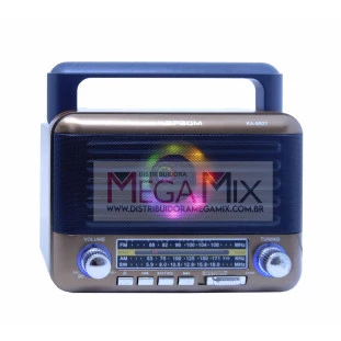 Rádio Portátil Recarregável Bluetooth FM/AM/USB/TF/SW/TWS KA-8927 - Kapbom