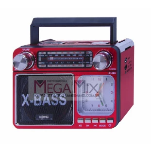 Rádio Portátil Recarregável AM/FM/SD/USB LE-666 - Lelong