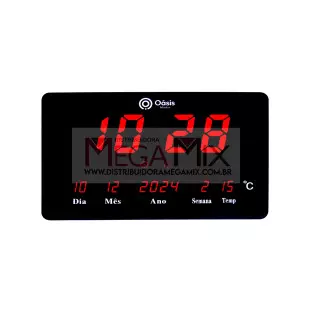 Relógio Digital de Parede OIH-6215 - Oásis