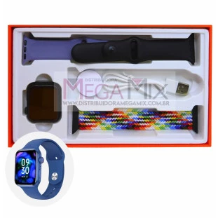 Relógio Inteligente Smart Watch 38mm + 3 Pulseiras KA-9979 - Kapbom