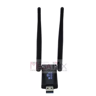 Adaptador Wifi USB com 2 Antenas KP-RW407 - Knup 