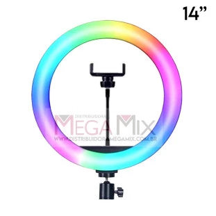 Iluminador Ring Light RGB 14'' (sem tripé) OIH-4905 - Oásis