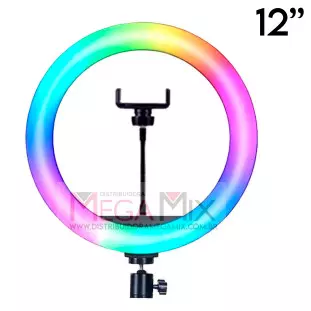 Iluminador Ring Light RGB 12'' sem Tripé OR-PL12R - Oberon